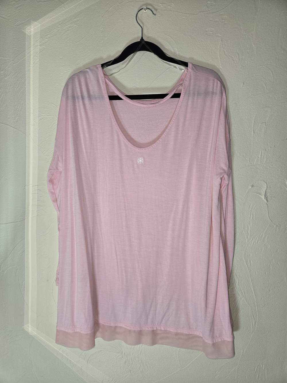 GAIAM Light Pink Layered-Hem Long Sleeve Tunic - Picture 2 of 8